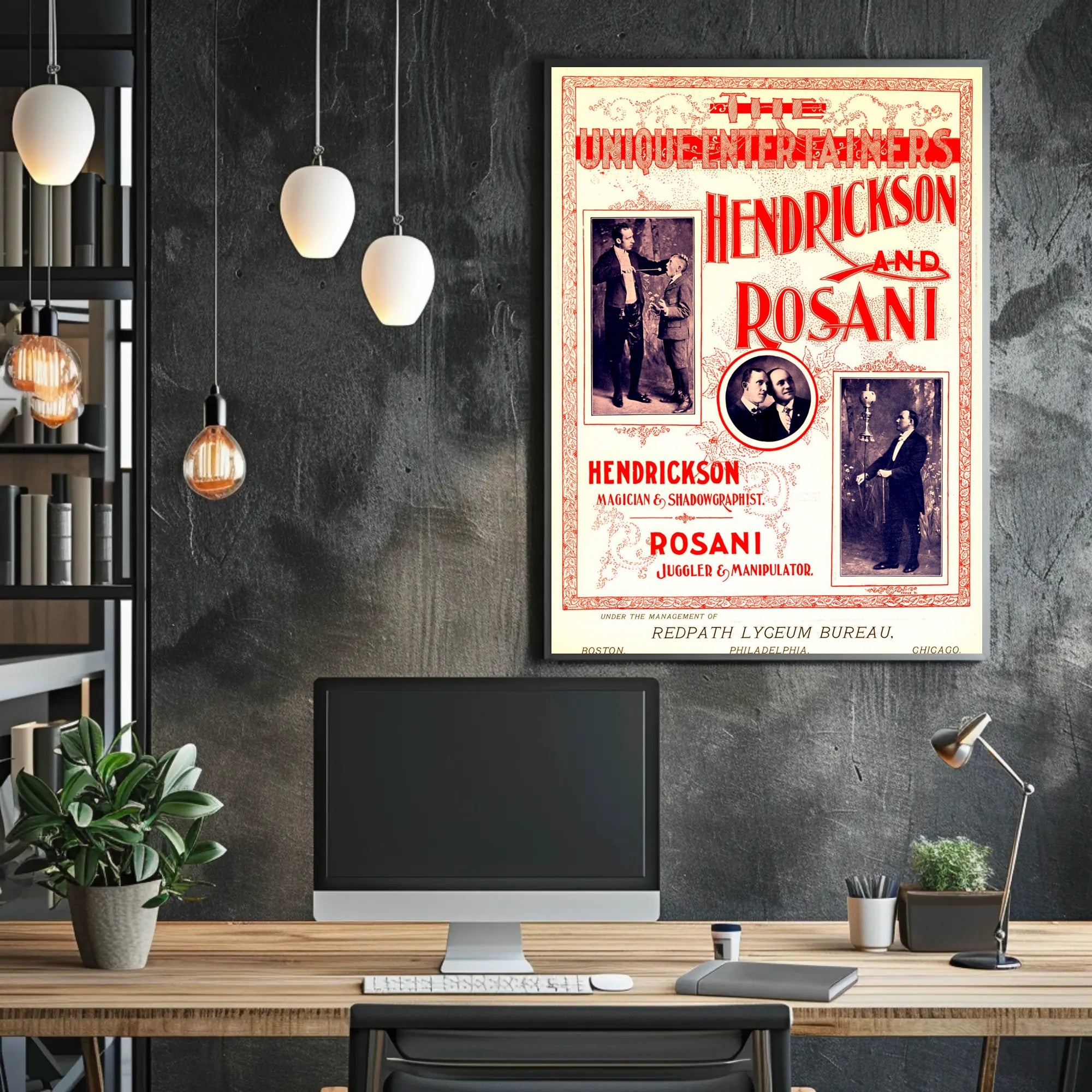 Vintage Vaudeville Performers Poster - Cultural or Heritage Poster