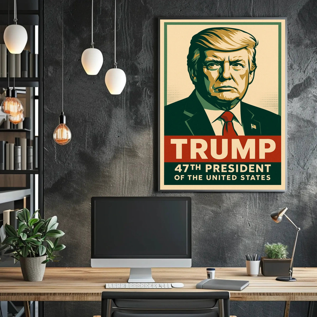 Trump 47th President Patriotic Pop Art Poster