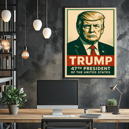 Trump 47th President Patriotic Pop Art Poster