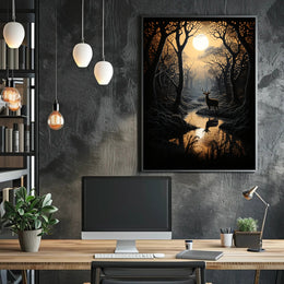 Enchanted Forest At Dusk Poster