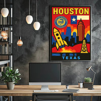 Vibrant Houston Poster PosterGoat