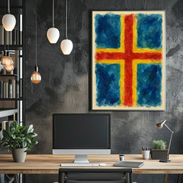 Nordic Cross Watercolor Poster