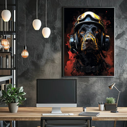 Heroic Canine Aviator Poster