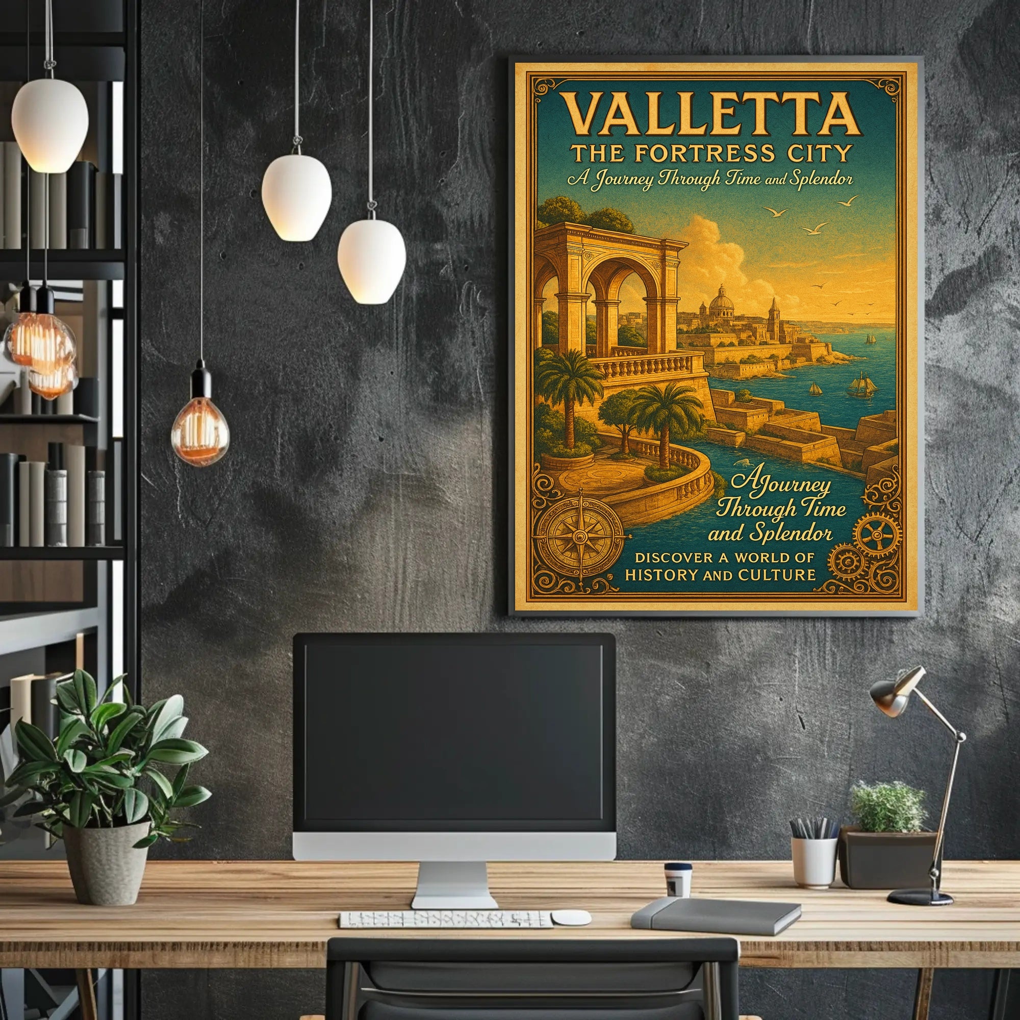 Valletta Vintage Travel Poster Wall Art Print