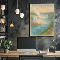 Niagara Falls Scenic Splendor Impressionist Travel Poster