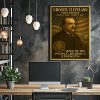 Grover Cleveland Vintage Style Historical Poster