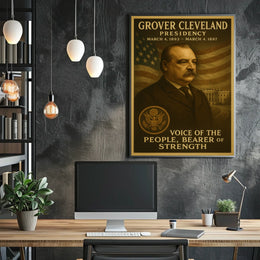 Grover Cleveland Vintage Style Historical Poster