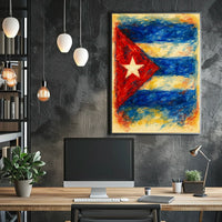 Cuban Flag In Watercolor Poster