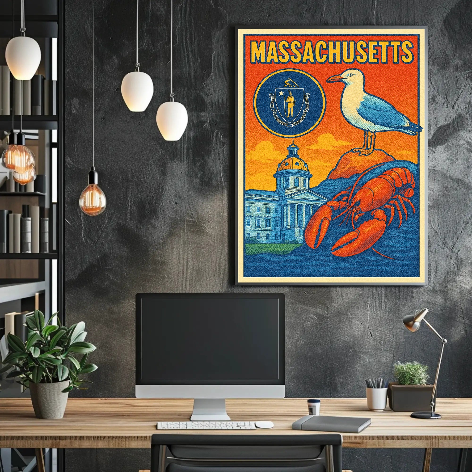 Massachusetts Scenic Poster PosterGoat