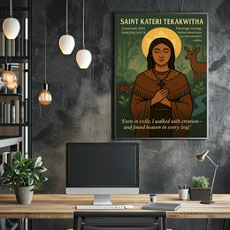 Saint Kateri and Nature Harmony Cultural or Heritage Poster