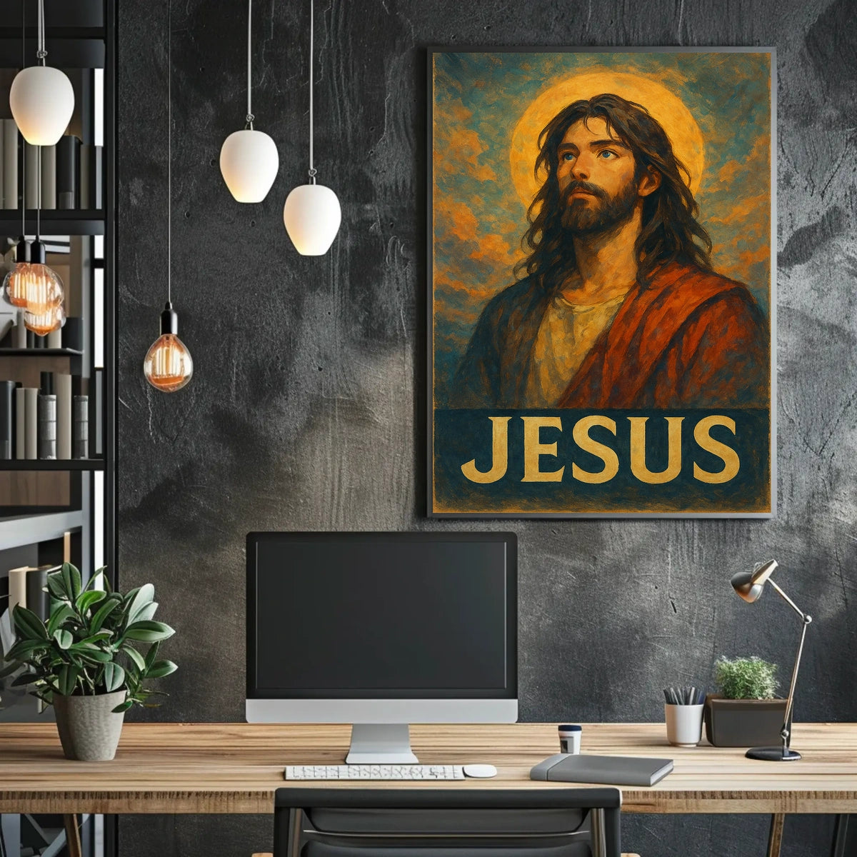 Jesus Iconic Portrait Poster