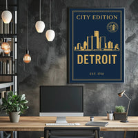 Detroit City Edition Poster PosterGoat