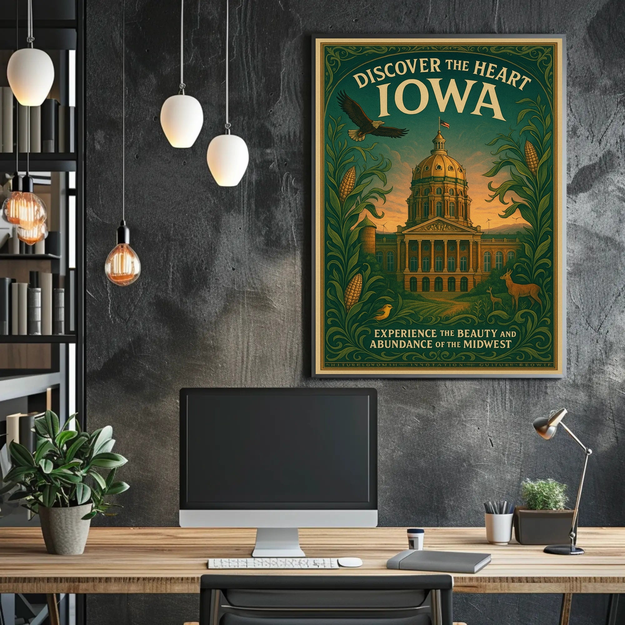 Discover The Heart Of Iowa Poster