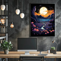 Enchanted Moonlit Landscape Poster