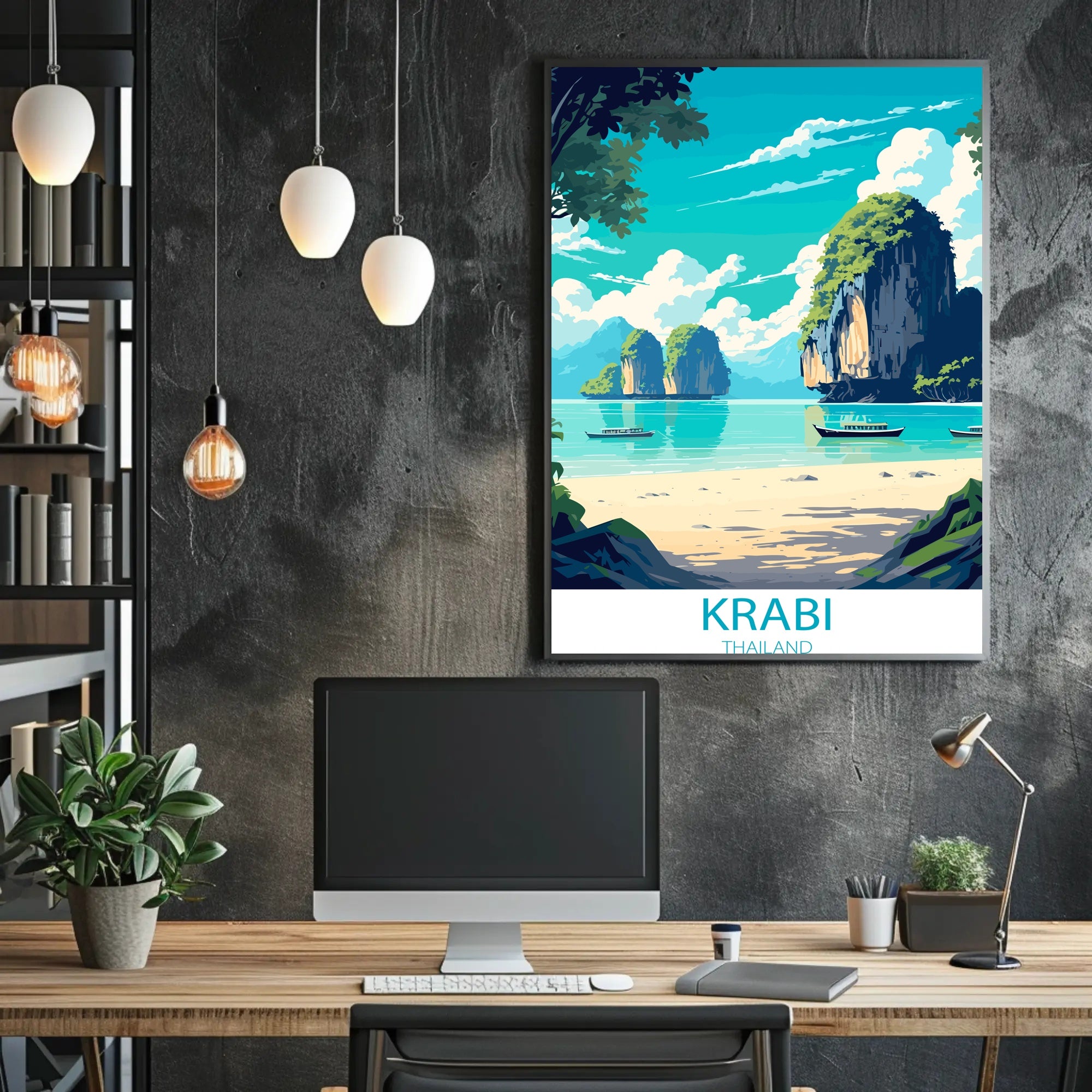 Krabi Tropical Paradise Travel Poster