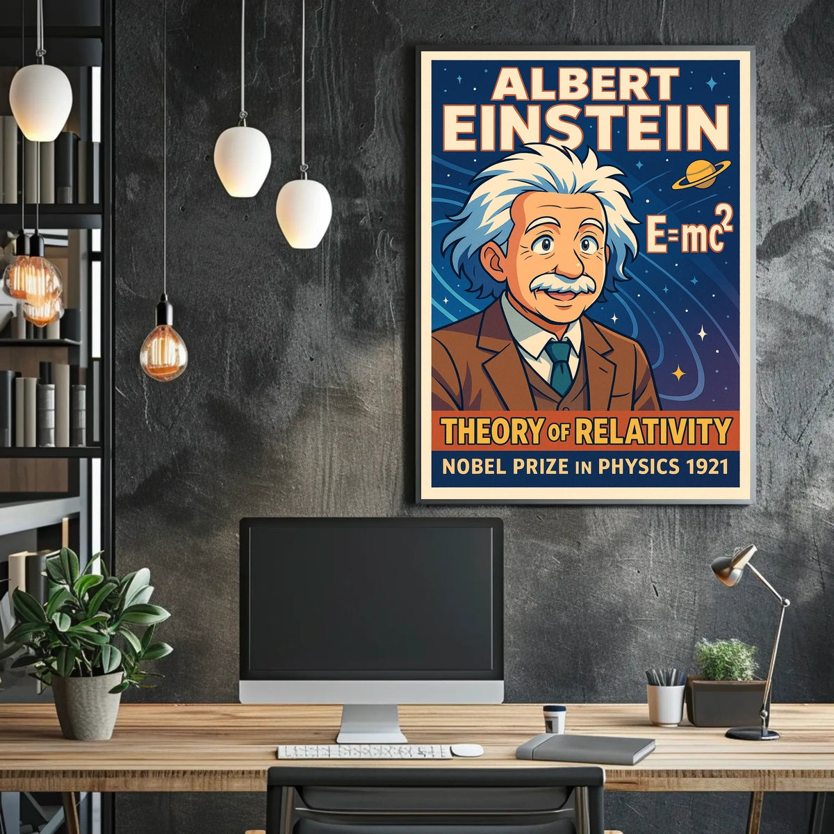 Einstein Relativity Vintage Science Decor Poster