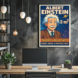 Einstein Relativity Vintage Science Decor Poster