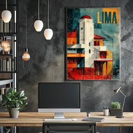 Lima Architectural Abstraction Poster