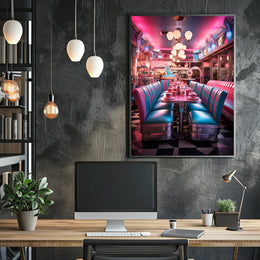 Retro Diner Vibes Retro Poster