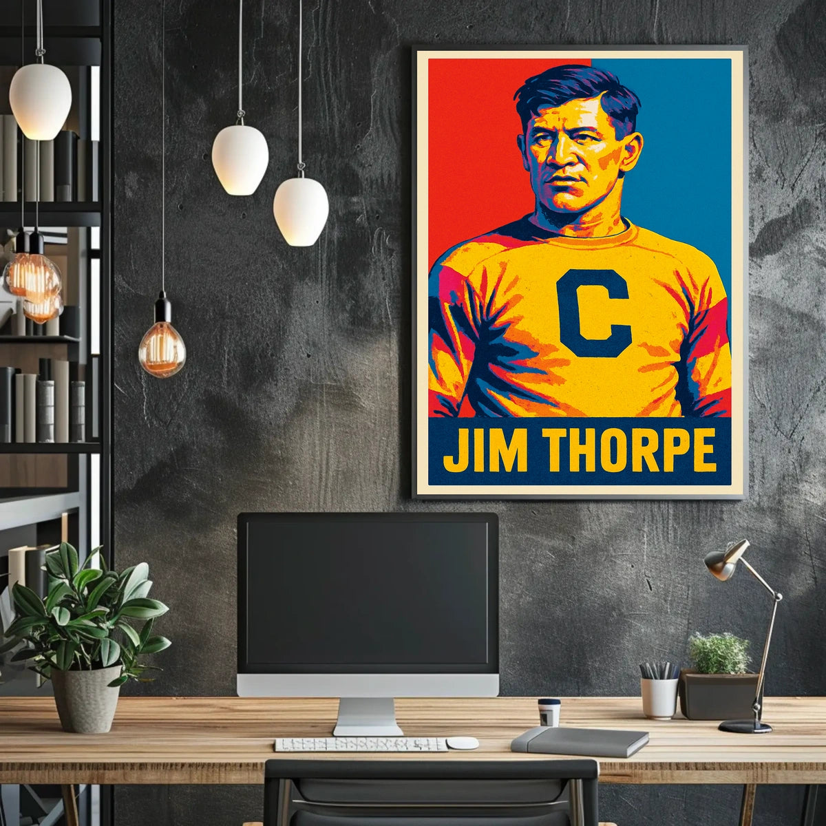 Jim Thorpe Iconic Athlete Poster