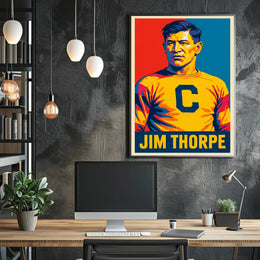 Jim Thorpe Iconic Athlete Poster