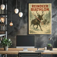 Reindeer Biathlon Poster