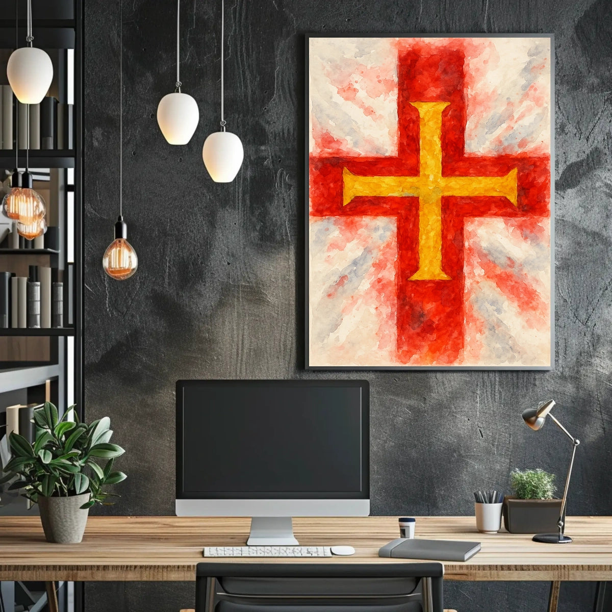 Vibrant Cross Poster