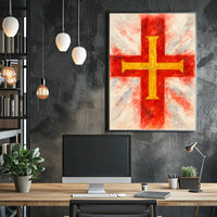 Vibrant Cross Poster