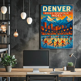Denver Rocky Mountain Noel Poster