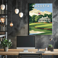 Augusta National Golf Club Vintage Travel Poster