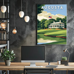 Augusta National Golf Club Vintage Travel Poster