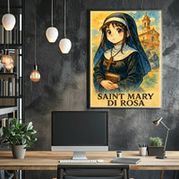 Saint Mary Di Rosa Cathedral Heritage City History Poster