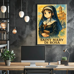 Saint Mary Di Rosa Cathedral Heritage City History Poster