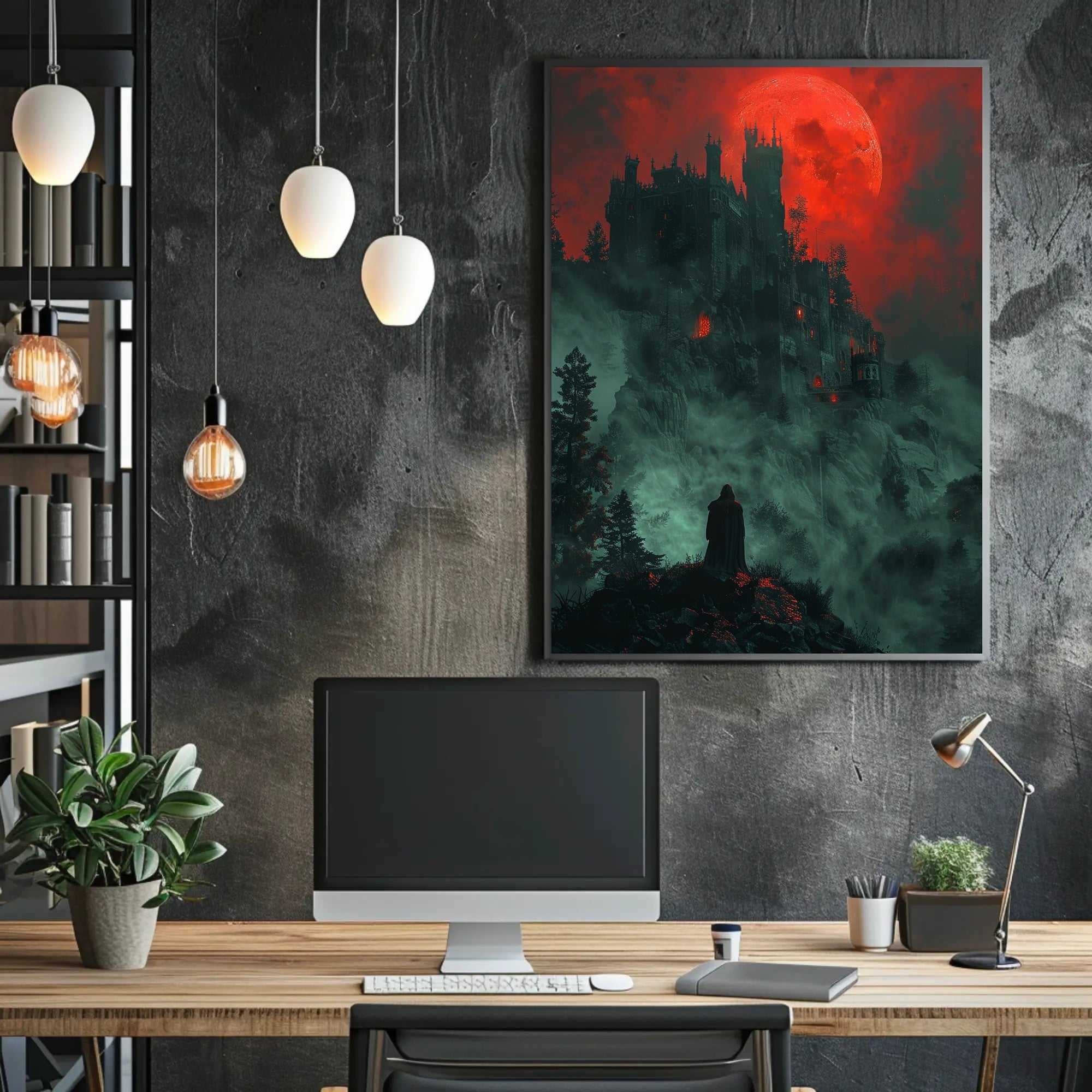 Dark Gothic Castle Fantasy Poster PosterGoat