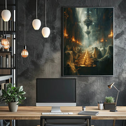 Gothic Supernatural Dining Scene Fantasy or Mythology Poster PosterGoat