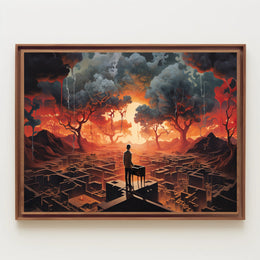 Dreamlike Surreal Landscape in Abstract or Artistic Poster