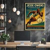 Jesse Owens Berlin 1936 Olympics Vintage Poster Art