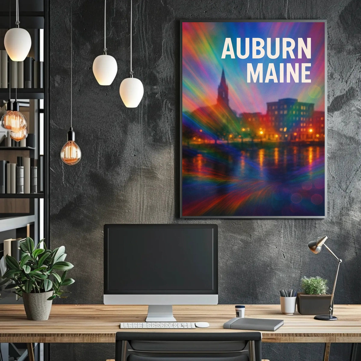 Auburn, Maine A Vibrant Display Poster