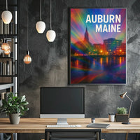 Auburn, Maine A Vibrant Display Poster