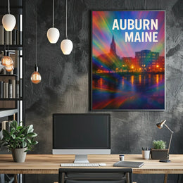 Auburn, Maine A Vibrant Display Poster