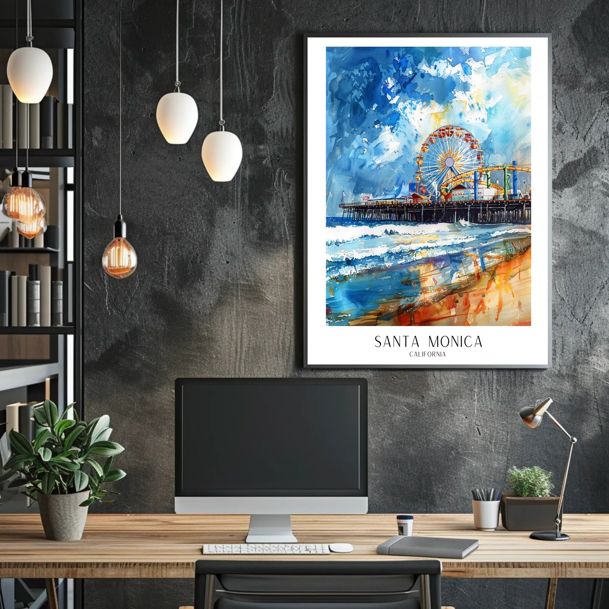 Santa Monica Pier Poster PosterGoat