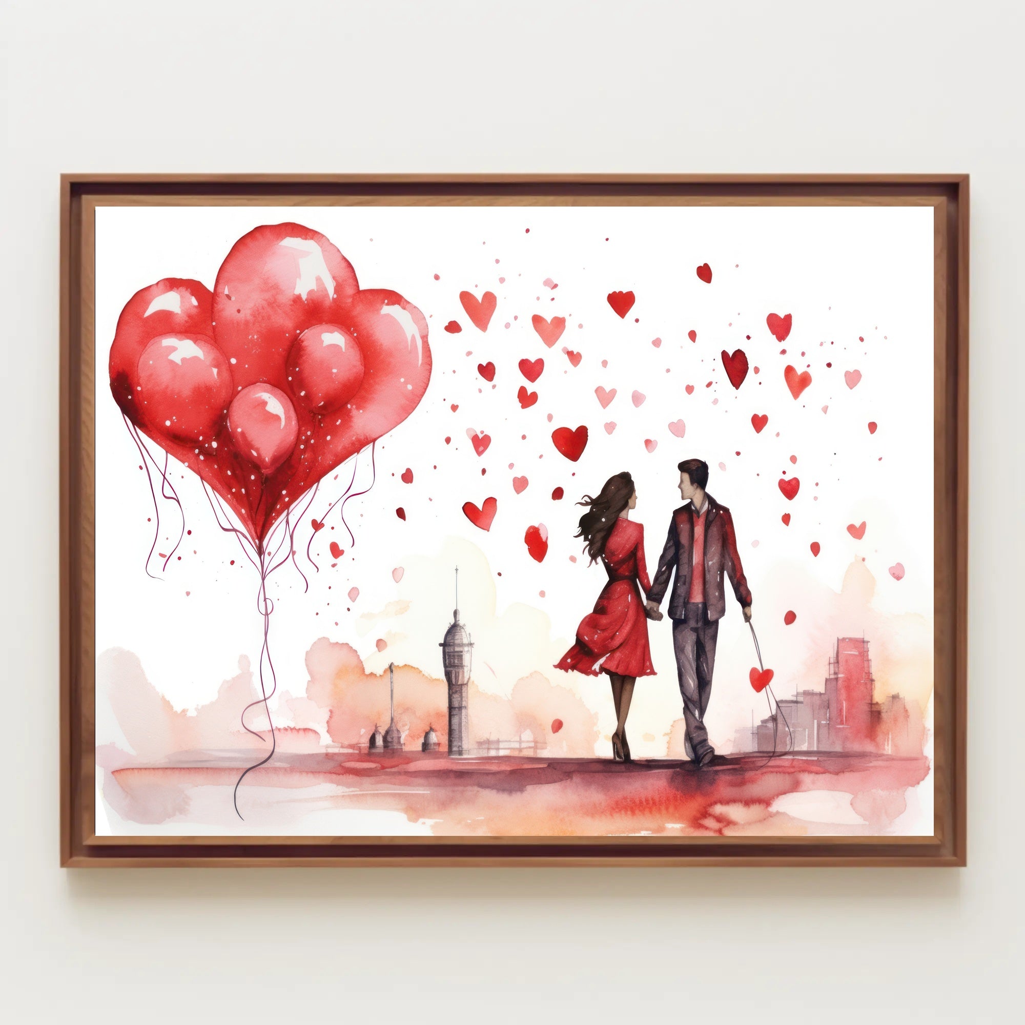Love in the Cityscape Poster