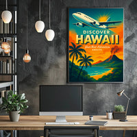 Discover Hawaii Travel Poster Adventure Awaits PosterGoat