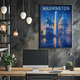 Washington Landmarks Poster