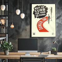Pedestrian Safety Vintage Poster - Educational or Infographic Poster PosterGoat