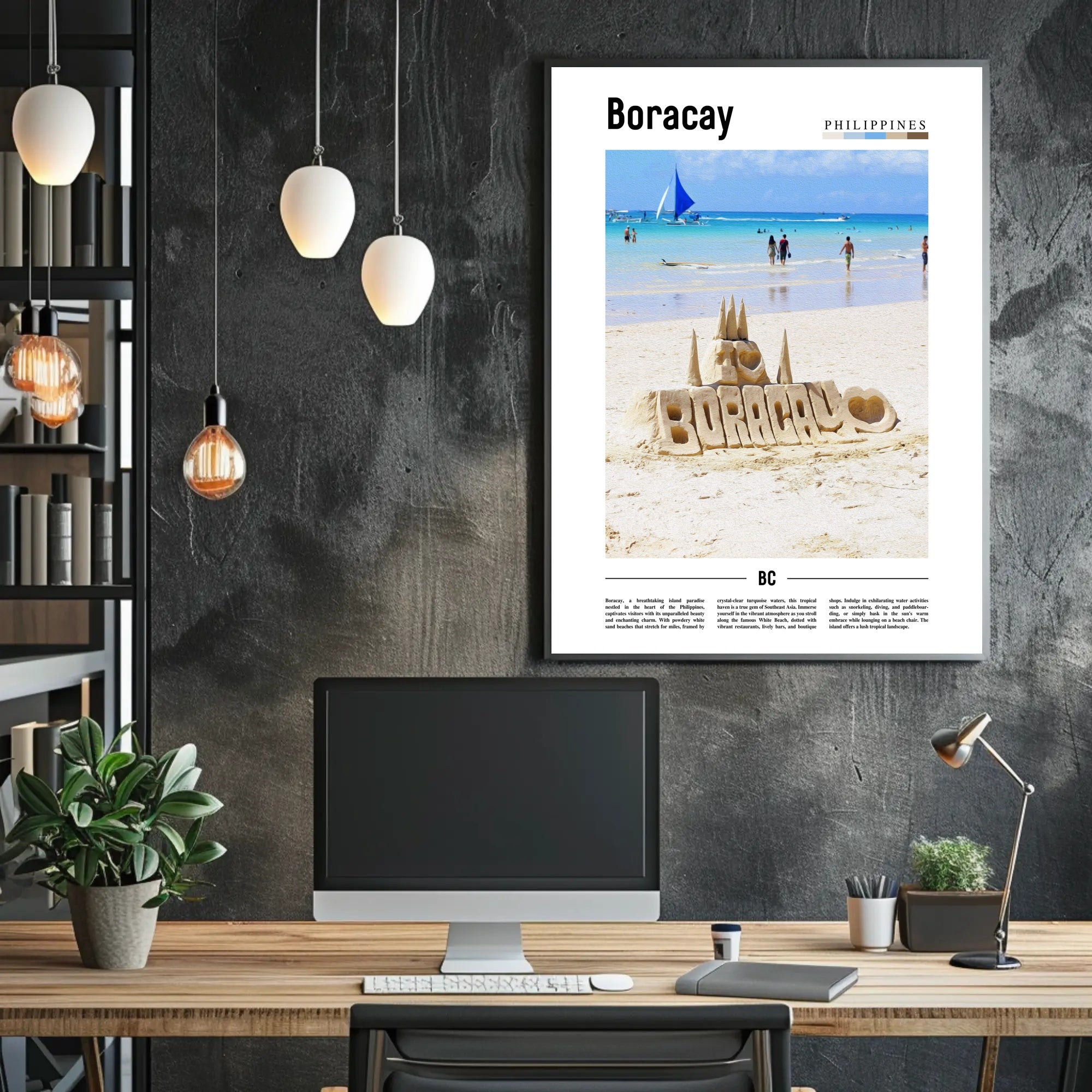 Boracay Beach Paradise Travel Poster PosterGoat