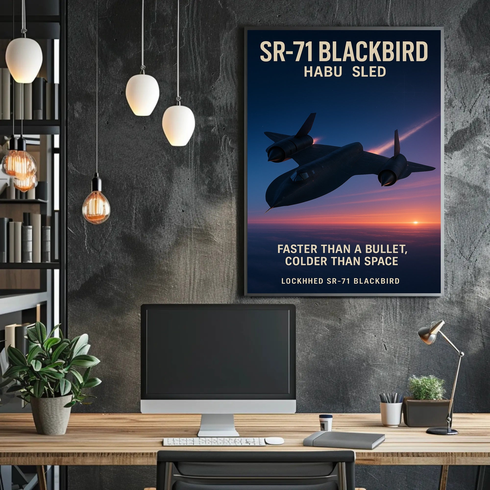 SR-71 Blackbird Vintage Aviation Cold War Military Poster