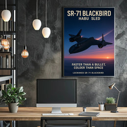 SR-71 Blackbird Vintage Aviation Cold War Military Poster