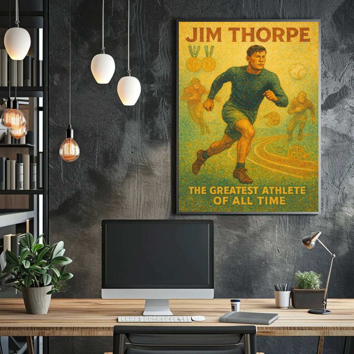 Jim Thorpe Legendary Athlete Poster