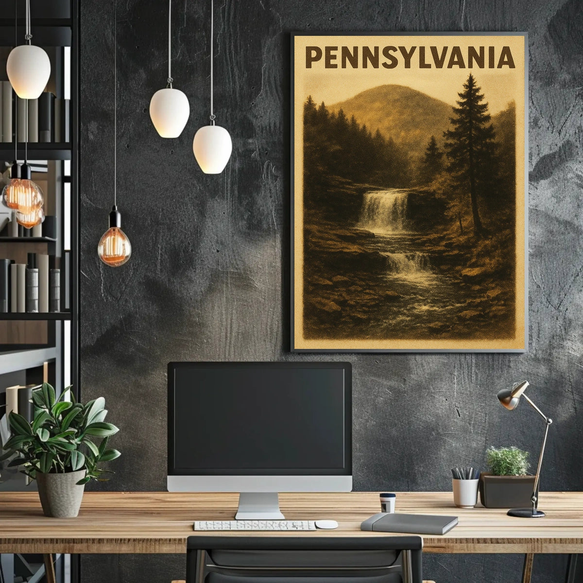 Pennsylvania Scenic Waterfall Poster